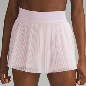 Lululemon Meadowsweet Pink Mesh Pleats Mid-Rise Mini Tennis Skirt